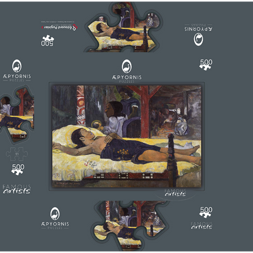 Paul Gauguins The Birth of Christ Te (tamari no atua) 1896 500 Jigsaw Puzzle box 3D Modell