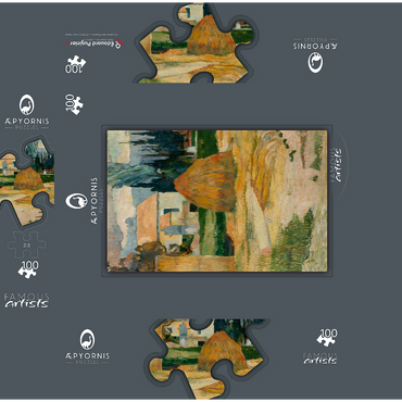 Paul Gauguins Landscape near Arles 1888 100 Jigsaw Puzzle box 3D Modell
