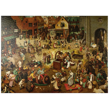 puzzleplate The Fight between Carnival and Lent, 1559, by Pieter Bruegel the Elder 1000 Jigsaw Puzzle