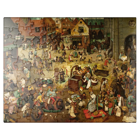 puzzleplate The Fight between Carnival and Lent 1559 by Pieter Bruegel the Elder 100 Jigsaw Puzzle