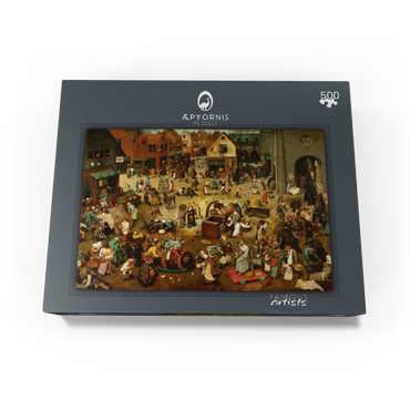 The Fight between Carnival and Lent 1559 by Pieter Bruegel the Elder 500 Jigsaw Puzzle box view1