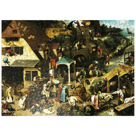 puzzleplate Netherlandish Proverbs 1559 by Pieter Bruegel the Elder 500 Jigsaw Puzzle