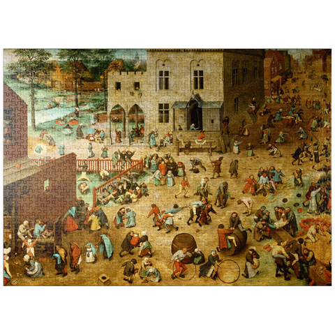 puzzleplate Children's Games, 1560, by Pieter Bruegel the Elder 1000 Jigsaw Puzzle