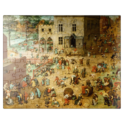 puzzleplate Childrens Games 1560 by Pieter Bruegel the Elder 100 Jigsaw Puzzle