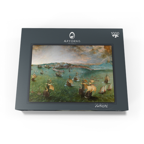 Naval battle in the Gulf of Naples, 1560, by Pieter Bruegel the Elder 1000 Jigsaw Puzzle box view1