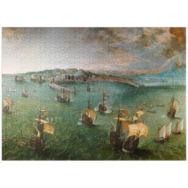 puzzleplate Naval battle in the Gulf of Naples, 1560, by Pieter Bruegel the Elder 1000 Jigsaw Puzzle