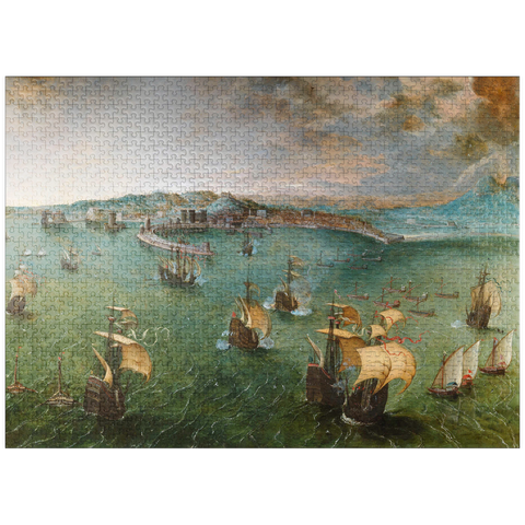 puzzleplate Naval battle in the Gulf of Naples, 1560, by Pieter Bruegel the Elder 1000 Jigsaw Puzzle