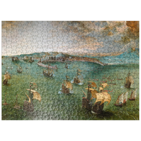 puzzleplate Naval battle in the Gulf of Naples 1560 by Pieter Bruegel the Elder 500 Jigsaw Puzzle
