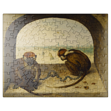 puzzleplate Two Monkeys 1562 by Pieter Bruegel the Elder 100 Jigsaw Puzzle