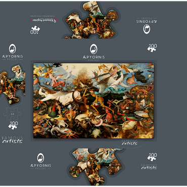 The Fall of the Rebel Angels 1562 by Pieter Bruegel the Elder 100 Jigsaw Puzzle box 3D Modell