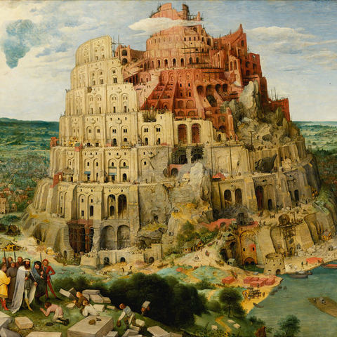 The Tower of Babel, 1563, by Pieter Bruegel the Elder 1000 Jigsaw Puzzle 3D Modell