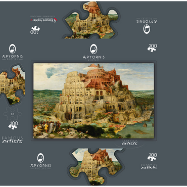 The Tower of Babel 1563 by Pieter Bruegel the Elder 100 Jigsaw Puzzle box 3D Modell