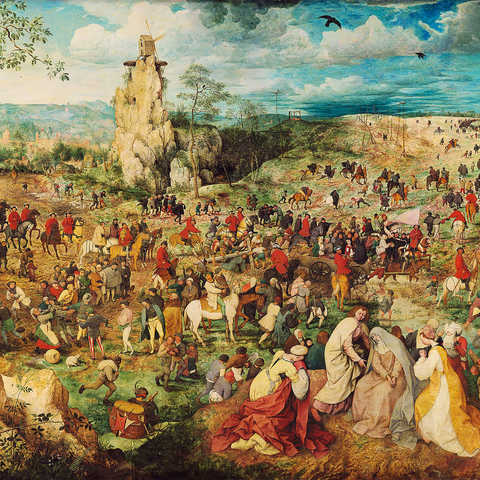 The Procession to Calvary, 1564, by Pieter Bruegel the Elder 1000 Jigsaw Puzzle 3D Modell