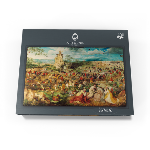The Procession to Calvary 1564 by Pieter Bruegel the Elder 100 Jigsaw Puzzle box view1