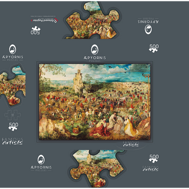The Procession to Calvary 1564 by Pieter Bruegel the Elder 500 Jigsaw Puzzle box 3D Modell