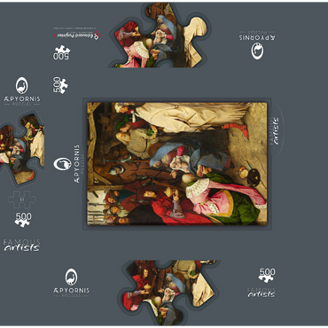 The Adoration of the Kings 1564 by Pieter Bruegel the Elder 500 Jigsaw Puzzle box 3D Modell