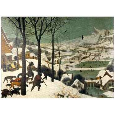 puzzleplate Hunters in the Snow, 1565, by Pieter Bruegel the Elder 1000 Jigsaw Puzzle