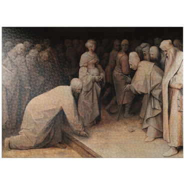 puzzleplate Christ and the Woman taken in Adultery, 1565, by Pieter Bruegel the Elder 1000 Jigsaw Puzzle