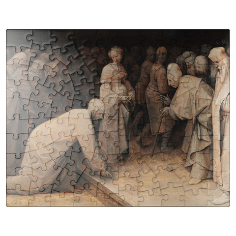 puzzleplate Christ and the Woman taken in Adultery 1565 by Pieter Bruegel the Elder 100 Jigsaw Puzzle