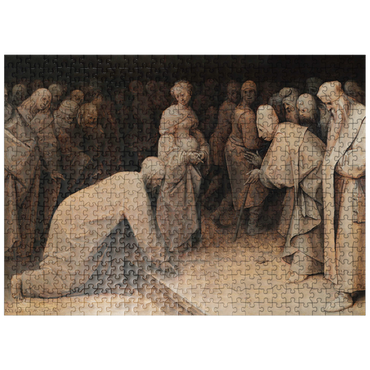 puzzleplate Christ and the Woman taken in Adultery 1565 by Pieter Bruegel the Elder 500 Jigsaw Puzzle