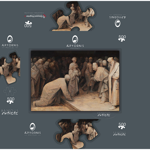 Christ and the Woman taken in Adultery 1565 by Pieter Bruegel the Elder 500 Jigsaw Puzzle box 3D Modell