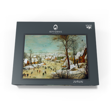 Winter Landscape with Skaters and a Bird Trap, 1565, by Pieter Bruegel the Elder 1000 Jigsaw Puzzle box view1