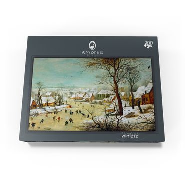 Winter Landscape with Skaters - 1565 by Pieter Bruegel the Elder 100 Jigsaw Puzzle box view1