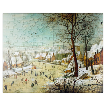 puzzleplate Winter Landscape with Skaters - 1565 by Pieter Bruegel the Elder 100 Jigsaw Puzzle