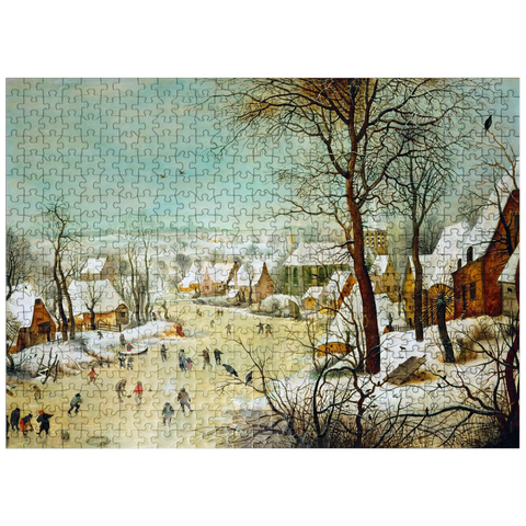 puzzleplate Winter Landscape with Skaters - 1565 by Pieter Bruegel the Elder 500 Jigsaw Puzzle