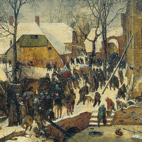 The Adoration of the Kings in the Snow, 1567, by Pieter Bruegel the Elder 1000 Jigsaw Puzzle 3D Modell