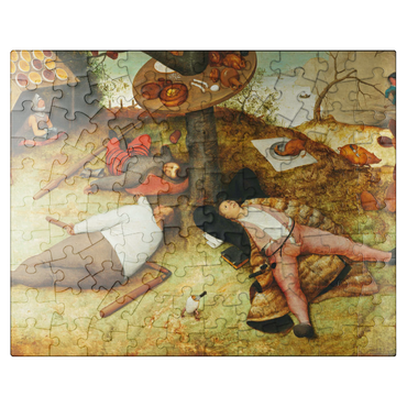 puzzleplate Land of Cockaigne 1567 by Pieter Bruegel the Elder 100 Jigsaw Puzzle