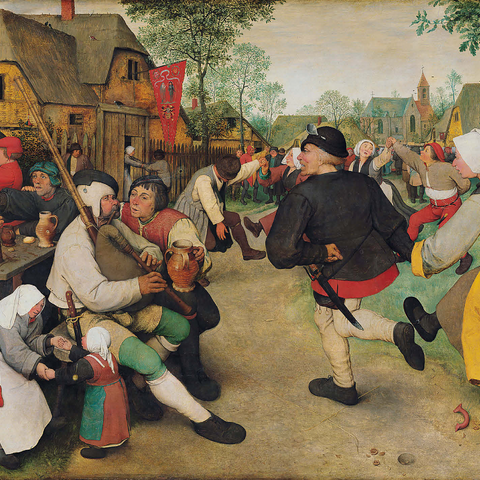 The Peasant Dance, 1568, by Pieter Bruegel the Elder 1000 Jigsaw Puzzle 3D Modell