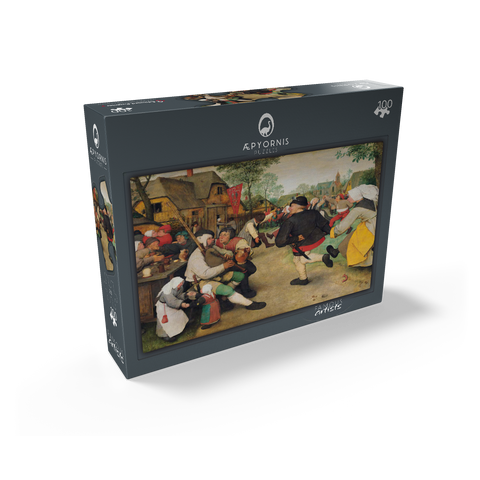 The Peasant Dance 1568 by Pieter Bruegel the Elder 100 Jigsaw Puzzle box view1