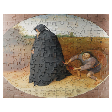 puzzleplate Misanthrope 1568 by Pieter Bruegel the Elder 100 Jigsaw Puzzle