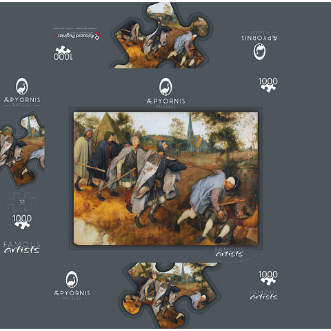 Parable of the Blind, 1568, by Pieter Bruegel the Elder 1000 Jigsaw Puzzle box 3D Modell