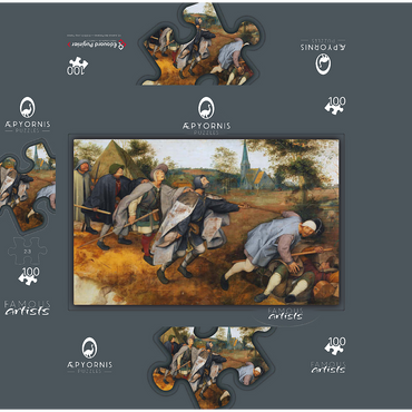 Parable of the Blind 1568 by Pieter Bruegel the Elder 100 Jigsaw Puzzle box 3D Modell