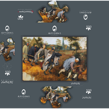 Parable of the Blind 1568 by Pieter Bruegel the Elder 500 Jigsaw Puzzle box 3D Modell