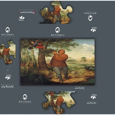 The Peasant and the Birdnester 1568 by Pieter Bruegel the Elder 100 Jigsaw Puzzle box 3D Modell