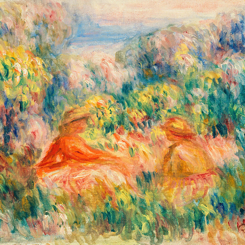 Two Women in a Landscape (Deux femmes dans un paysage) (1918) by Pierre-Auguste Renoir 1000 Jigsaw Puzzle 3D Modell