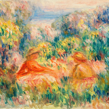 Two Women in a Landscape (Deux femmes dans un paysage) 1918 by Pierre-Auguste Renoir 100 Jigsaw Puzzle 3D Modell