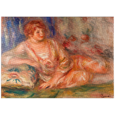 puzzleplate Andrée in Pink, Reclining (Andrée en rose étendue) (1918) by Pierre-Auguste Renoir 1000 Jigsaw Puzzle