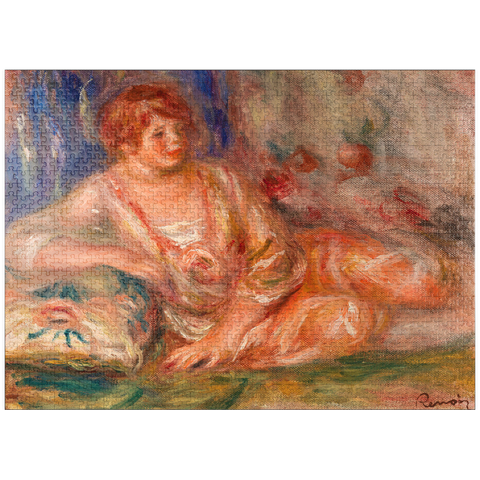 puzzleplate Andrée in Pink, Reclining (Andrée en rose étendue) (1918) by Pierre-Auguste Renoir 1000 Jigsaw Puzzle