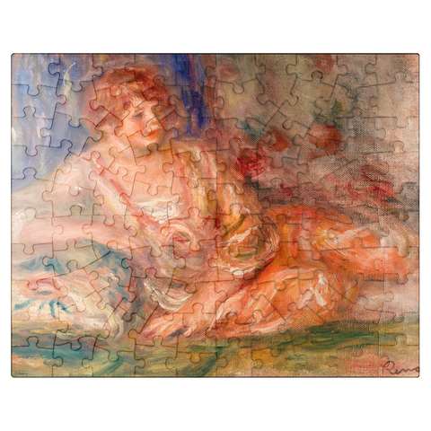 puzzleplate Andrée in Pink Reclining (Andrée en rose étendue) 1918 by Pierre-Auguste Renoir 100 Jigsaw Puzzle