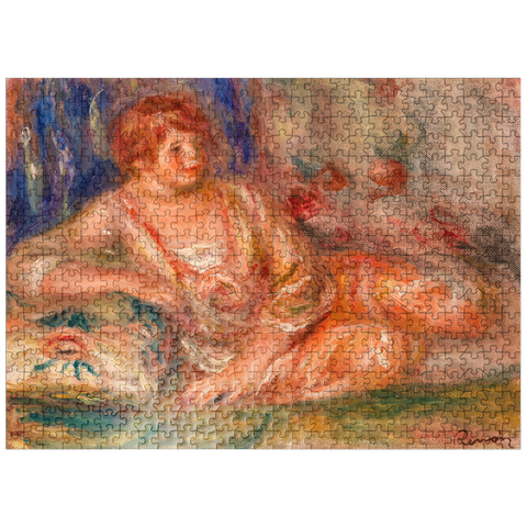 puzzleplate Andrée in Pink Reclining (Andrée en rose étendue) 1918 by Pierre-Auguste Renoir 500 Jigsaw Puzzle