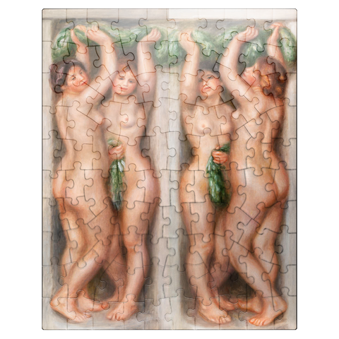 puzzleplate Caryatids (Cariatides) Deux baigneuses panneau décoratif 1910 by Pierre-Auguste Renoir 100 Jigsaw Puzzle