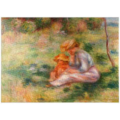 puzzleplate Woman and Child in the Grass (Femme avec enfant sur l'herbe) (1898) by Pierre-Auguste Renoir 1000 Jigsaw Puzzle