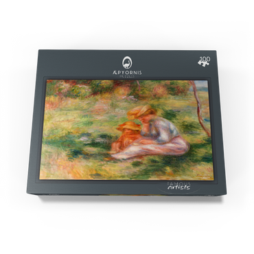 Woman and Child in the Grass (Femme avec enfant sur lherbe) 1898 by Pierre-Auguste Renoir 100 Jigsaw Puzzle box view1