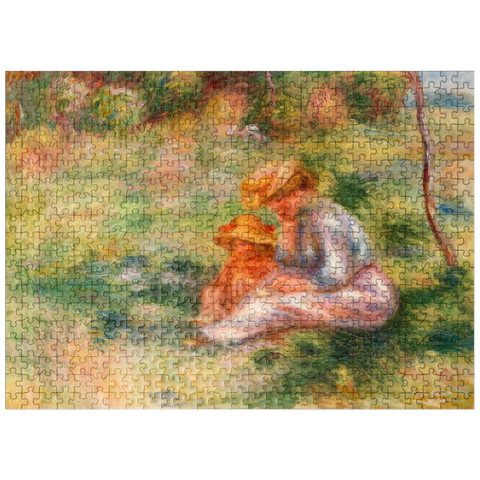 puzzleplate Woman and Child in the Grass (Femme avec enfant sur lherbe) 1898 by Pierre-Auguste Renoir 500 Jigsaw Puzzle
