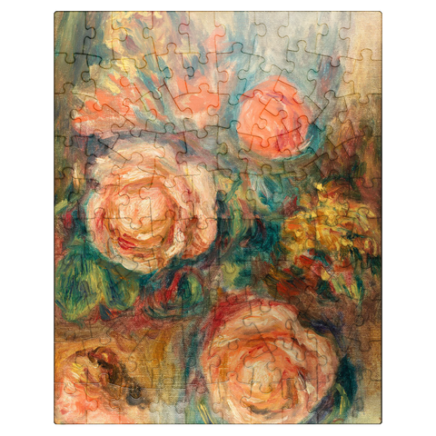 puzzleplate Bouquet of Roses (Bouquet de roses) 1900 by Pierre-Auguste Renoir 100 Jigsaw Puzzle