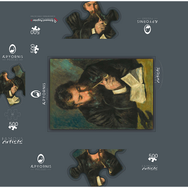 Auguste Renoir 1872 by Claude Monet 500 Jigsaw Puzzle box 3D Modell